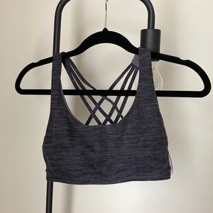 Purple/gray sports bra. Size S.